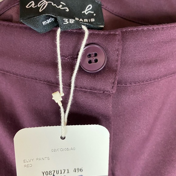 Agnis b Red Elvy Pant Size 38 NWT - Picture 4 of 7